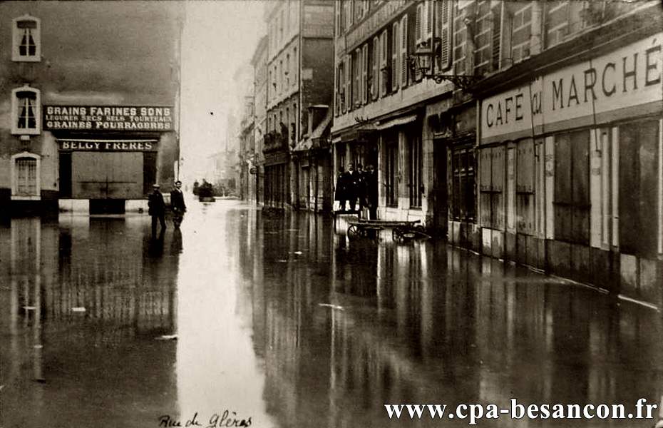 BESANÇON - Rue de Glères - Inondations de 1910